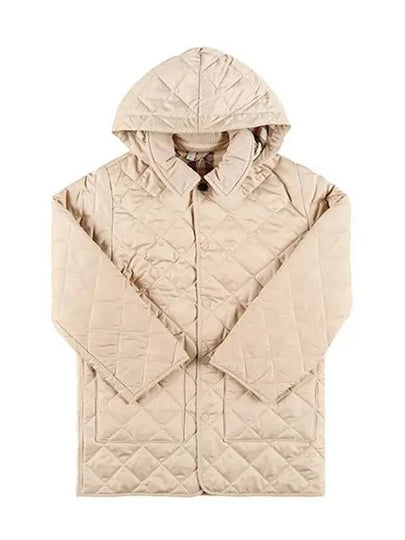 Kids Quilted Coat Pale Stone - BURBERRY - BALAAN 2