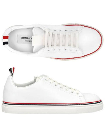 RWB lining cap leather sneakers MDF219A 05584 100 - THOM BROWNE - BALAAN 1