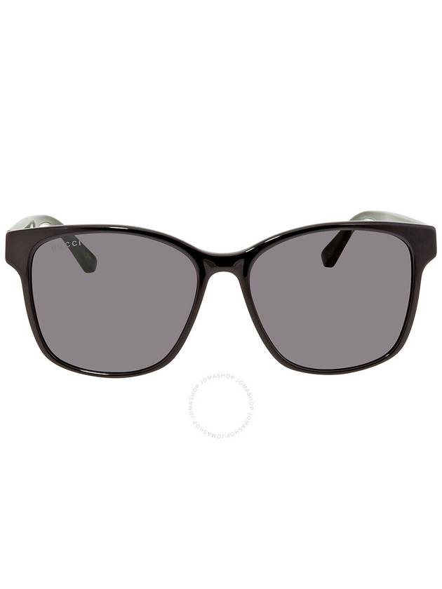 Eyewear Asian Fit Square Horn Rim Sunglasses Black - GUCCI - BALAAN 2