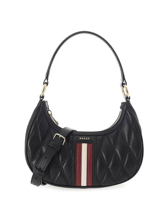 Deyr Logo Quilted Tote Bag Black - BALLY - BALAAN 1