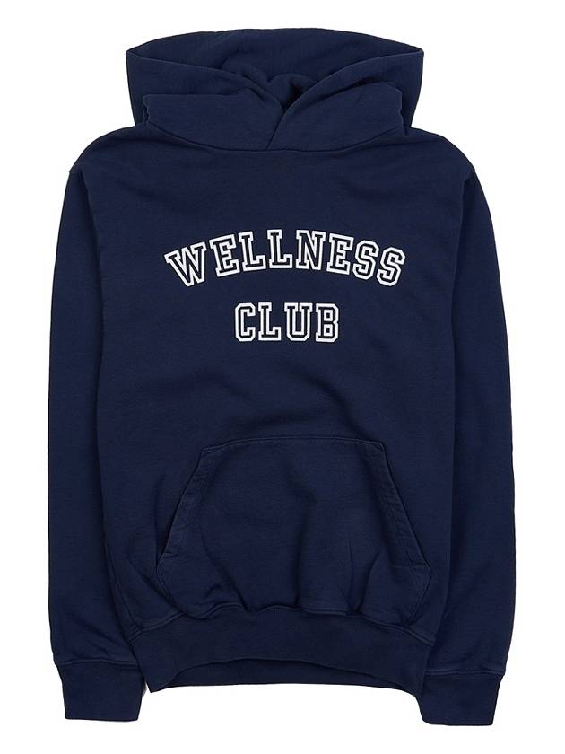 Wellness Club Hooded Sweatshirt WELLNESS CLUB FLOCKED HOODIE NAVY CREAM - SPORTY & RICH - BALAAN 9