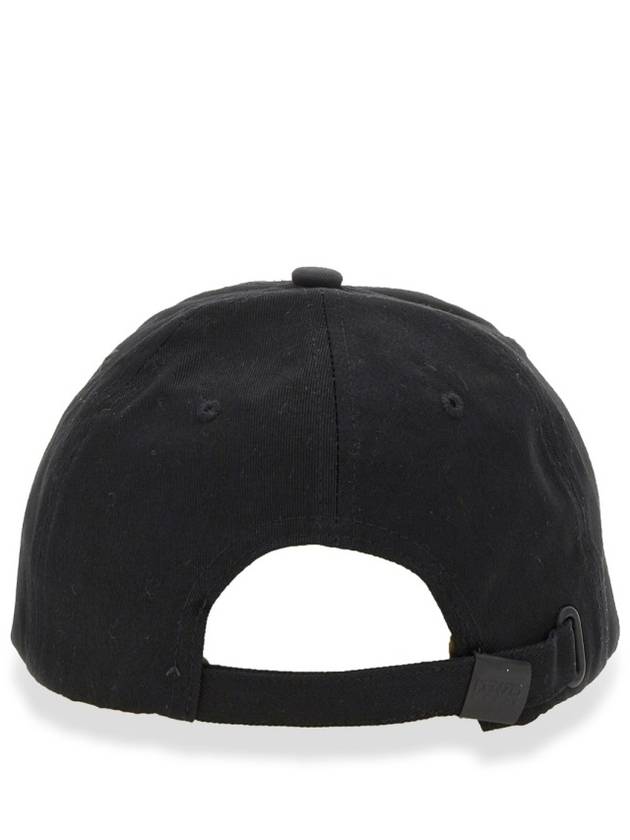 Men's Embroidered Logo Baseball Cotton Ball Cap Black - KENZO - BALAAN 4