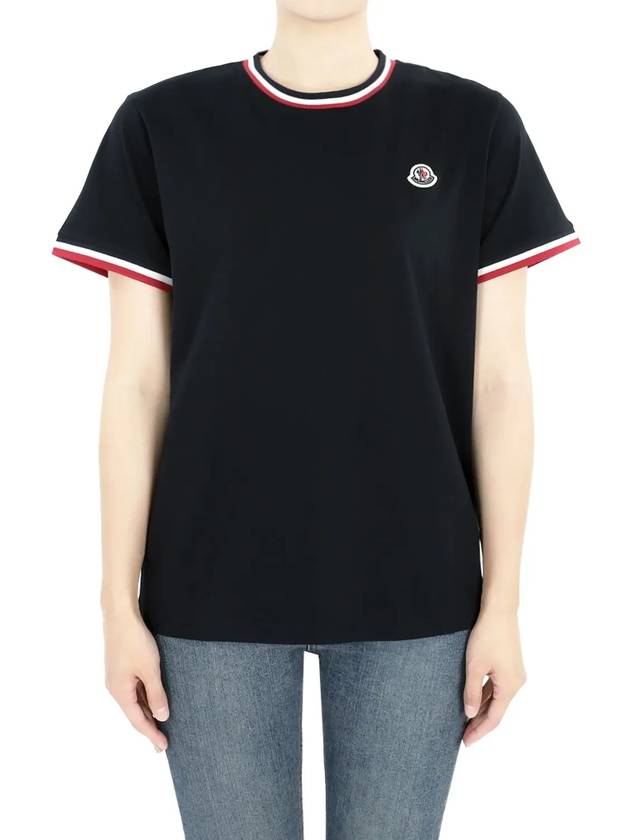 Kids logo patch short sleeve black 8C00018 83907 999 12 14A Adults can wear - MONCLER - BALAAN 3