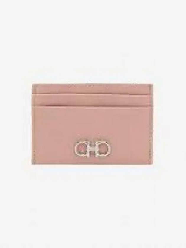 Gancini Card Wallet Pink - SALVATORE FERRAGAMO - BALAAN 2