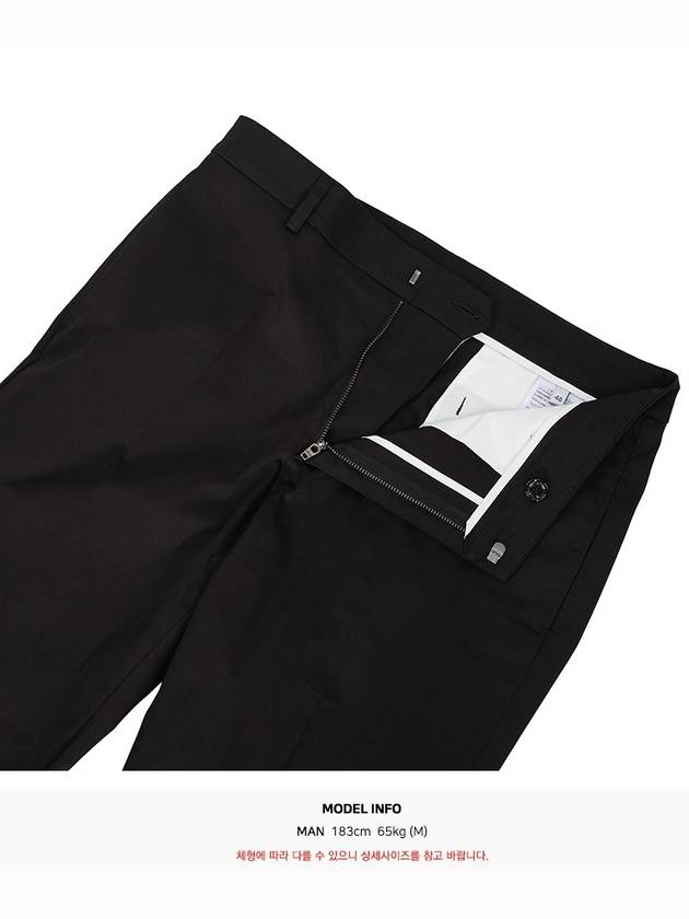 Cotton Poplin Straight Pants Black - MONCLER - BALAAN 10