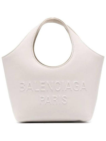 Mary Kate XS Leather Tote Bag Ivory - BALENCIAGA - BALAAN 1