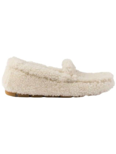 Shearling Driving Shoes Ivory - PRADA - BALAAN 1