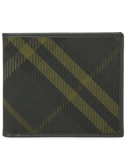 Check Bifold Half Wallet Shadow - BURBERRY - BALAAN 2