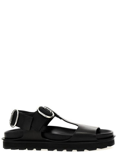 Buckle Detailed Sandals Black - JIL SANDER - BALAAN 2