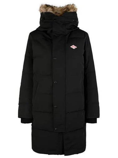 23FW DT A0006 LAS BLACK Women's Hooded Fur Long Padded Jacket 997323 - DANTON - BALAAN 1