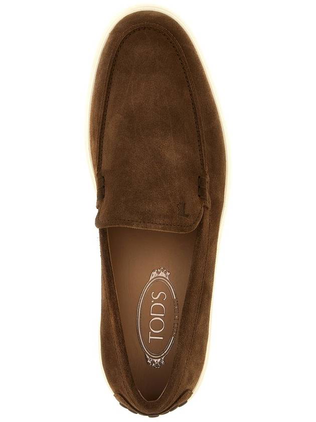 Suede Slipper Loafers Brown - TOD'S - BALAAN 5