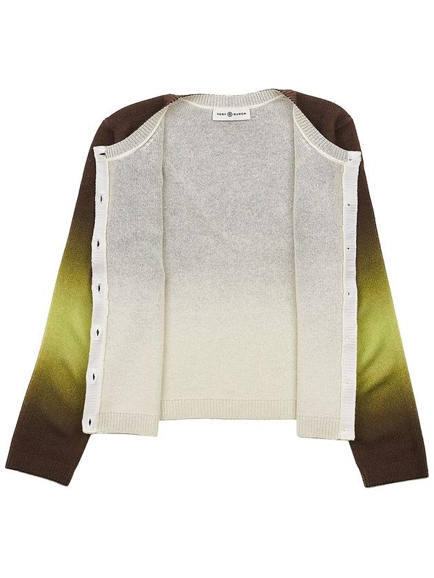 Dip Dye Cashmere Two-Tone Cardigan Brown Dawn - TORY BURCH - BALAAN 11