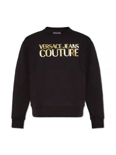 T Foil Logo Sweatshirt Black - VERSACE - BALAAN 2