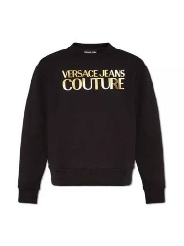 T Foil Logo Sweatshirt Black - VERSACE - BALAAN 1