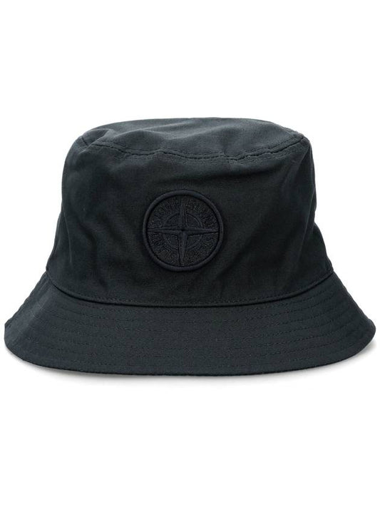 Logo Patch Bucket Hat Black - STONE ISLAND - BALAAN 2