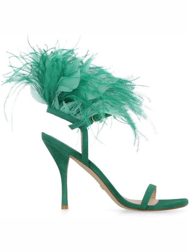 Stuart Weitzman Plume Suede Sandals - STUART WEITZMAN - BALAAN 2