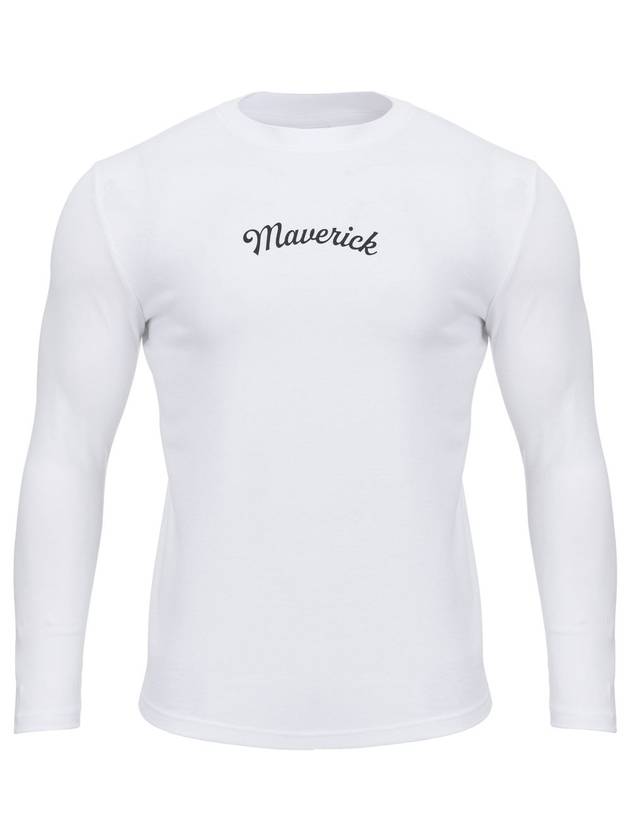 Maverick Men's RT Logo Muscle Fit Long Sleeve T-Shirt NO1 White - MAVRK - BALAAN 1