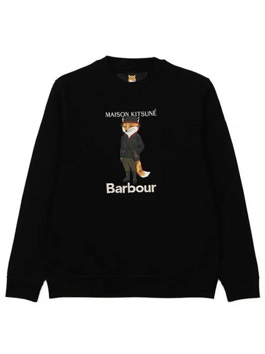 Logo Print Sweatshirt Black - BARBOUR - BALAAN 2