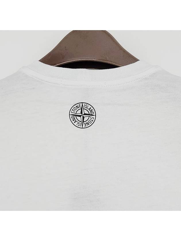 Kids Logo Long Sleeve T-Shirt White - STONE ISLAND - BALAAN 6