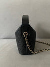 25C Cruise Mini Chain Hobo Bag Top Handle Caviar Black Gold Plated AP4386 - CHANEL - BALAAN 3