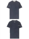 Men's Side Graphic Print Short Sleeve T-Shirt Navy - STONE ISLAND - BALAAN 5