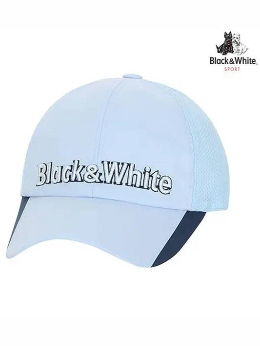 logo volume embroidery ball cap 8423GZSPSKYBLUE - BLACK&WHITE - BALAAN 1