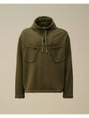 Brushed Emerized Diagonal Fleece Hoodie Green - CP COMPANY - BALAAN 2