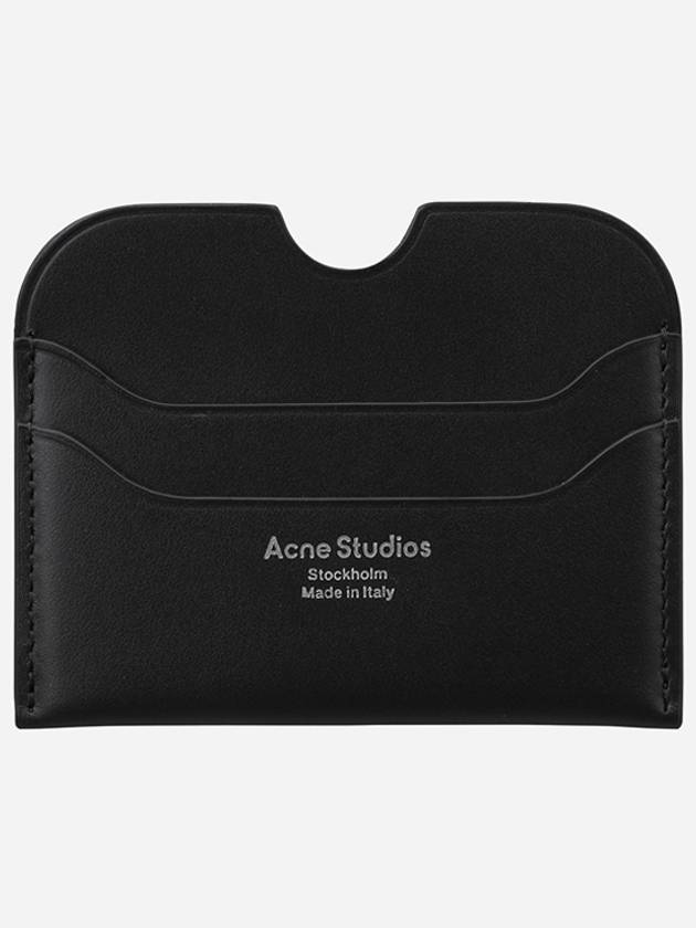 Silver Logo Card Wallet Black - ACNE STUDIOS - BALAAN 2