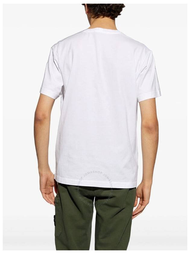 Logo Patch Short Sleeves T-Shirt White - STONE ISLAND - BALAAN 4