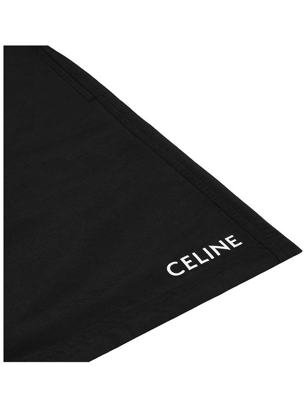 Logo Print Nylon Swimming Shorts Black - CELINE - BALAAN 6