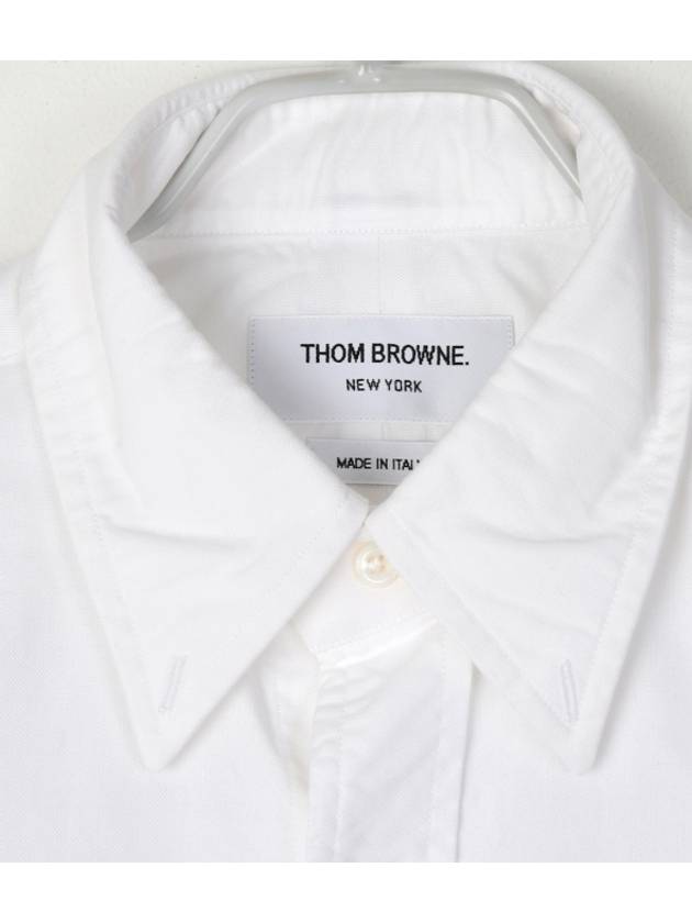 Armband Oxford Long Sleeve Shirt White - THOM BROWNE - BALAAN 4