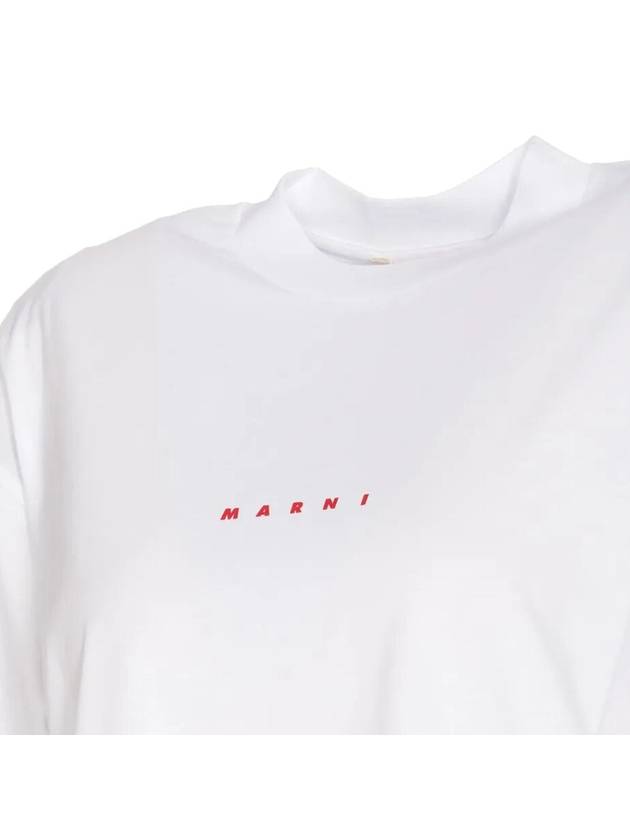 Logo Cotton Short Sleeve T-Shirt White - MARNI - BALAAN 3