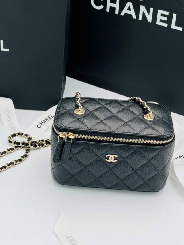 Classic Caviar Vanity Cross Bag Gold Plated Black - CHANEL - BALAAN 7