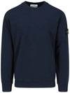 Cotton Crew Neck Sweatshirt Navy - STONE ISLAND - BALAAN 2