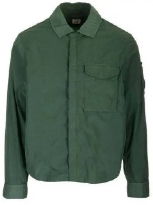 Chrome-R Pocket Over Long Sleeve Shirt Green - CP COMPANY - BALAAN 2