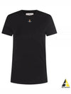 Embroided ORB Peru Short Sleeve T-Shirt Black - VIVIENNE WESTWOOD - BALAAN 2