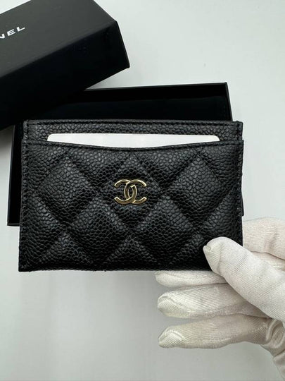 Classic gold card wallet caviar black AP0213 - CHANEL - BALAAN 2