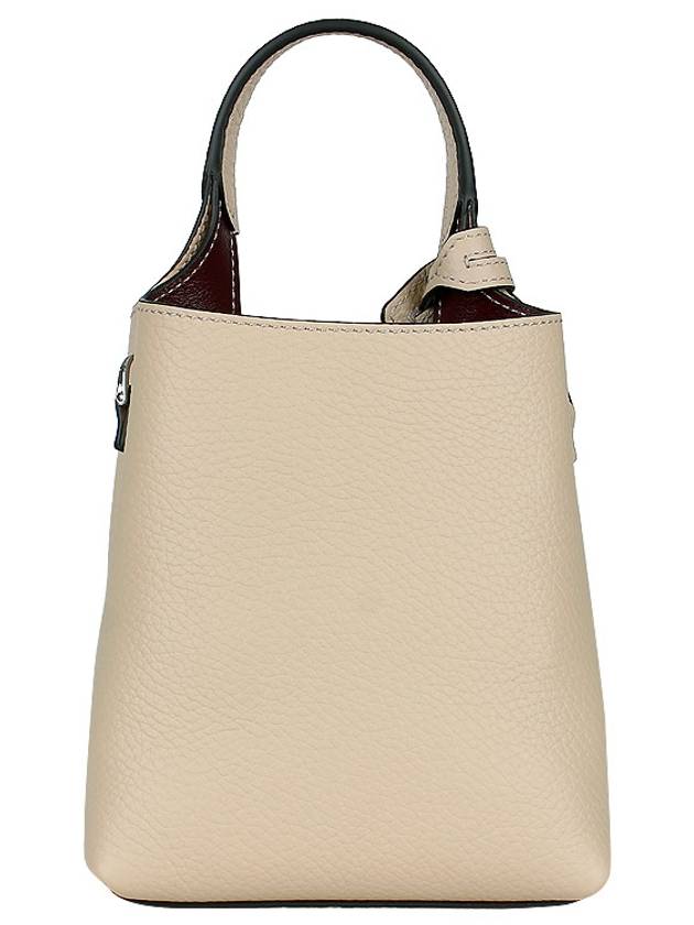 Micro Leather Mini Tote Bag Beige - TOD'S - BALAAN 6