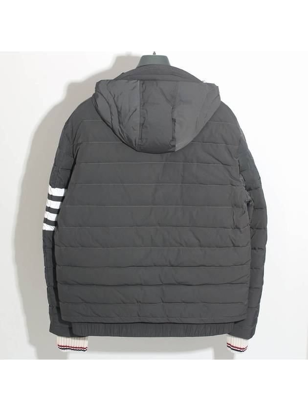 Poly Twill Down Filled 4-Bar Ski Padding Grey - THOM BROWNE - BALAAN 3