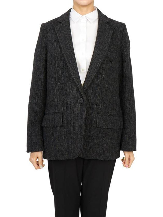 Women's CHARLYNE Wool Blazer Black - ISABEL MARANT - BALAAN 2