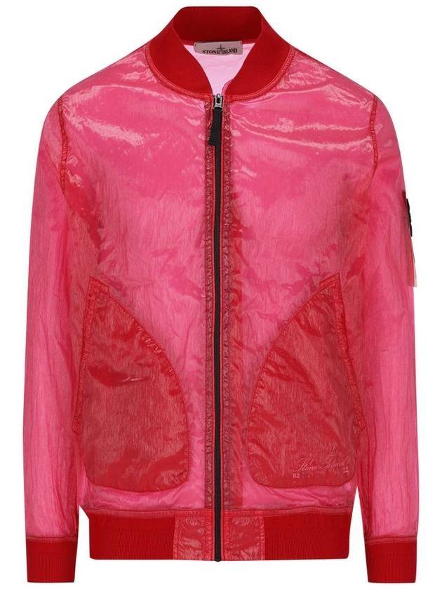 Men's Wappen Piatina Transparent Bomber Jacket Cyclamen - STONE ISLAND - BALAAN 1