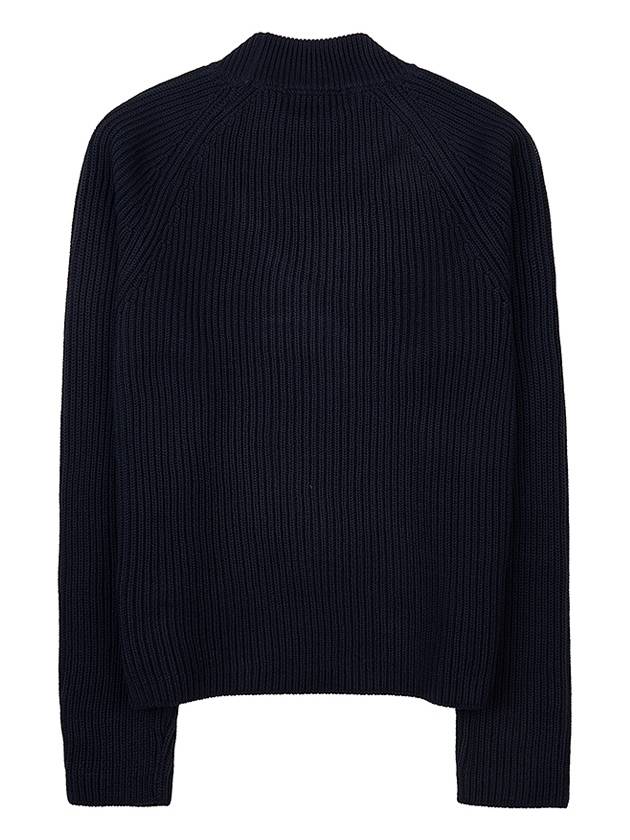 Logo Patch Basic Knit Top Navy - AMI - BALAAN 3