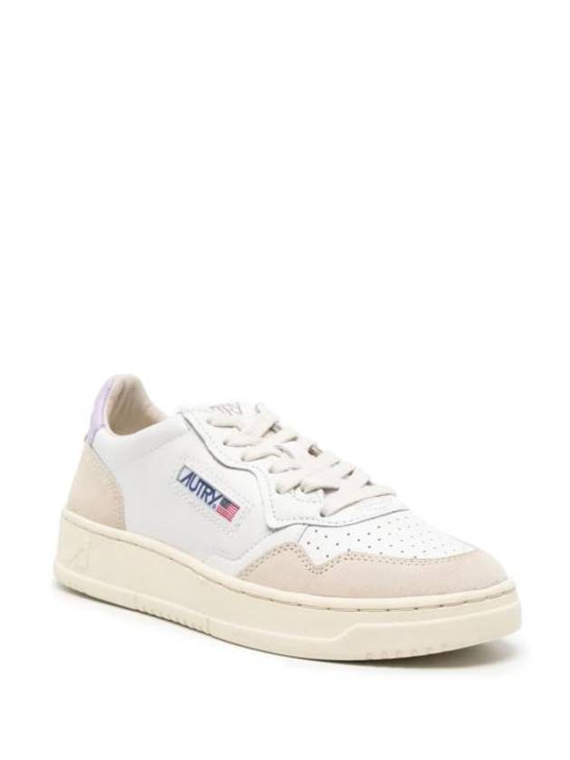 Medalist Suede Purple Tab Low Top Sneakers White - AUTRY - BALAAN 3