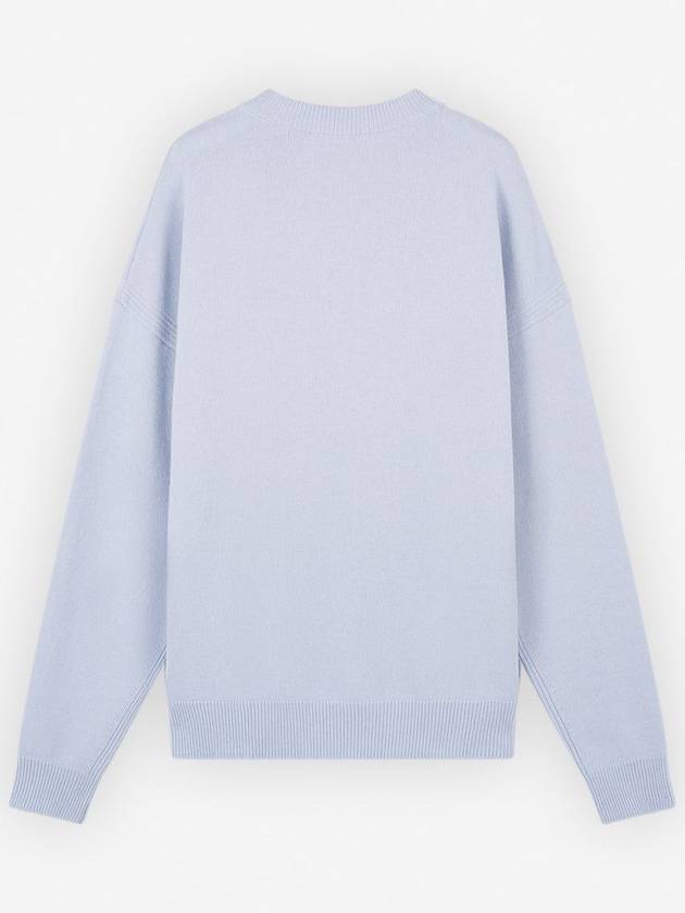 Intarsia Fox Head Comfort Knit Top Sky Blue - MAISON KITSUNE - BALAAN 3