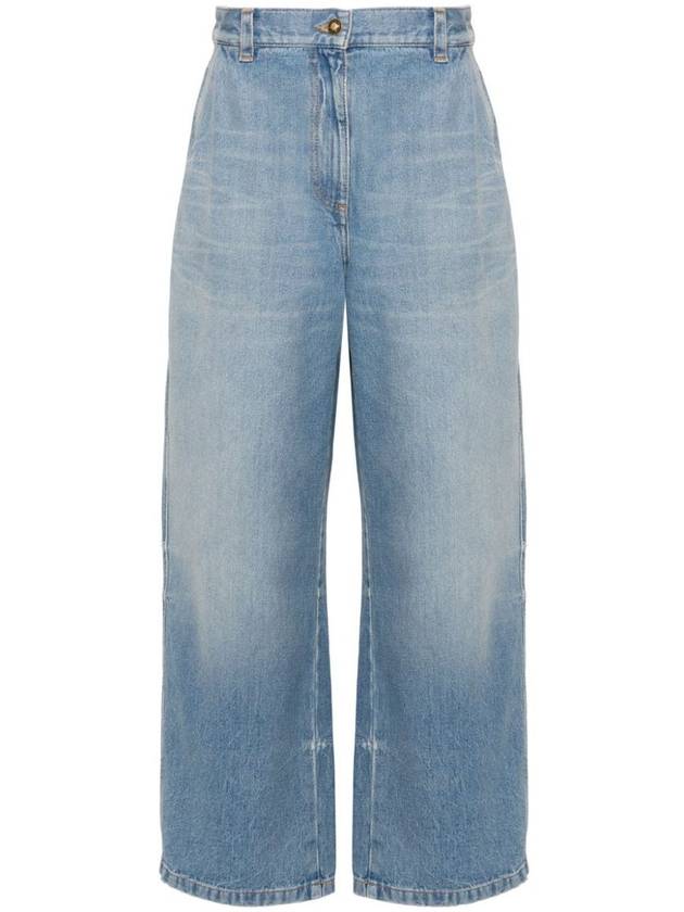 Denim Straight Pants PWYB027S24DEN0024040 Light Blue - PALM ANGELS - BALAAN 2