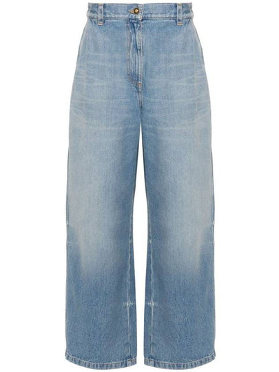 Denim Straight Pants PWYB027S24DEN0024040 Light Blue - PALM ANGELS - BALAAN 2