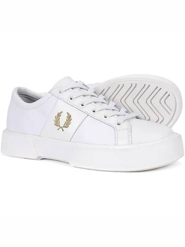 B70 Poly Leather Low Top Sneakers White - FRED PERRY - BALAAN 3