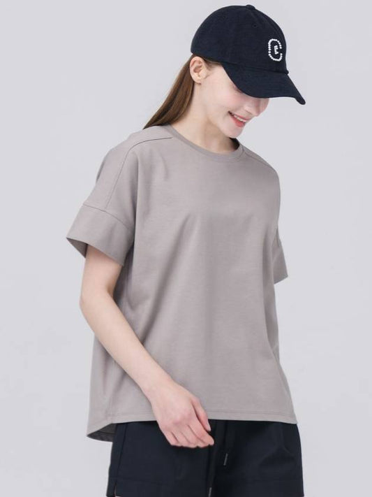 Double Sleeve Wapen Logo Cocoa Beige Overfit Short Sleeve T-Shirt DO3242TS02 2 - DOYOUKNOWMC GOLF WEAR - BALAAN 2