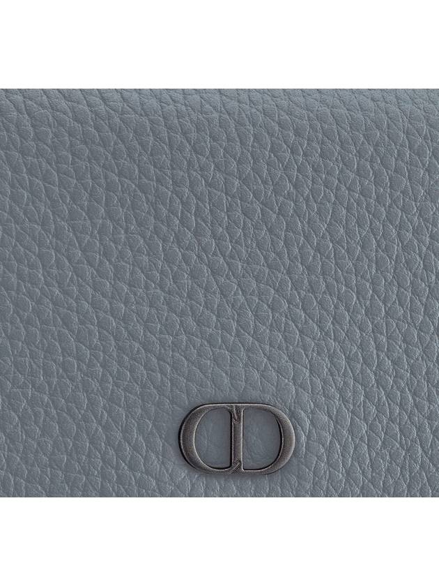 CD Icon Business Grained Calfskin Card Holder Deep Grey - DIOR - BALAAN 7