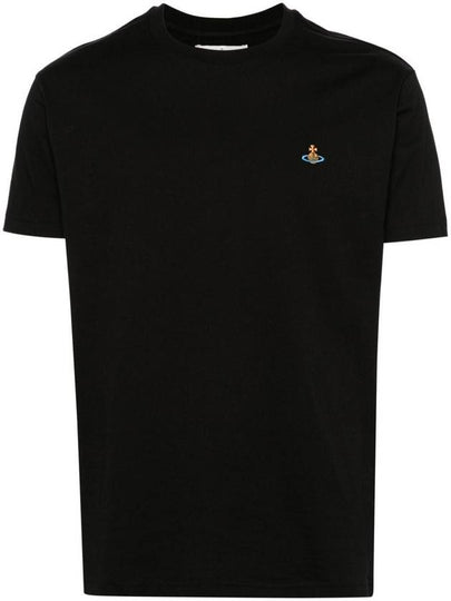 ORB Logo Cotton Short Sleeve T-Shirt Black - VIVIENNE WESTWOOD - BALAAN 2